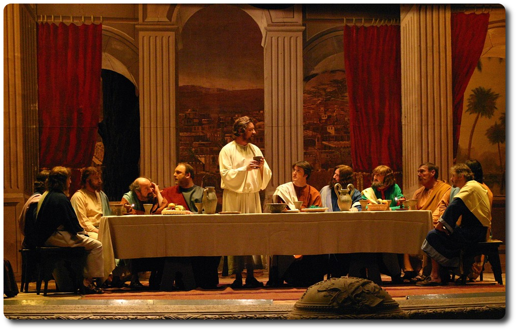 Jesus und seine Aposteln essen das Passahmahl